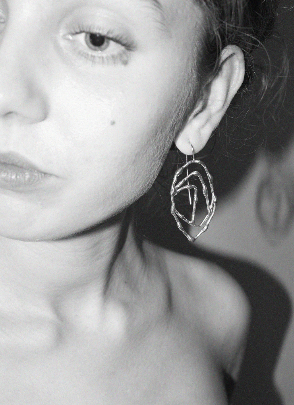 Twin tears earrings