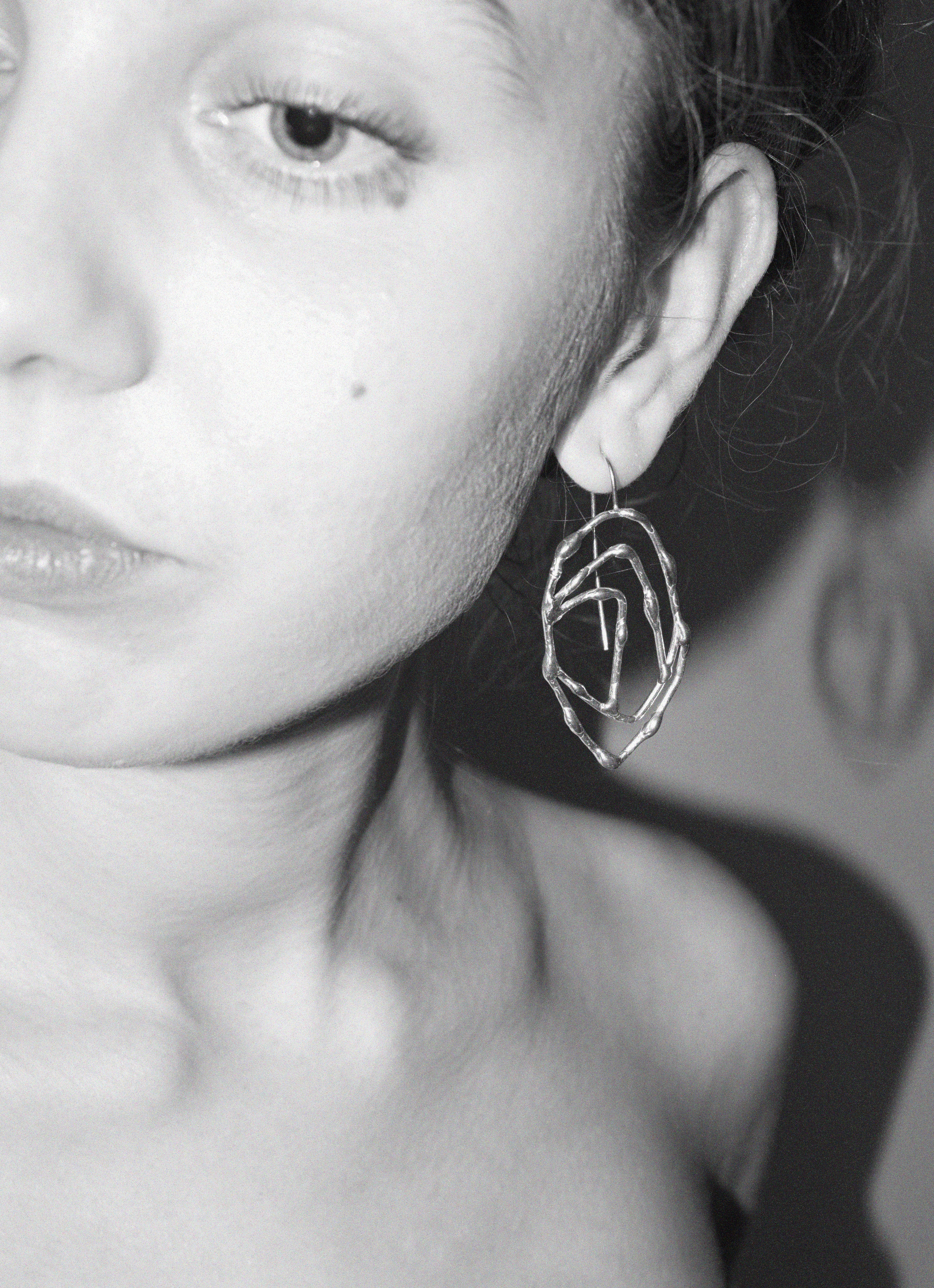 Twin tears earrings