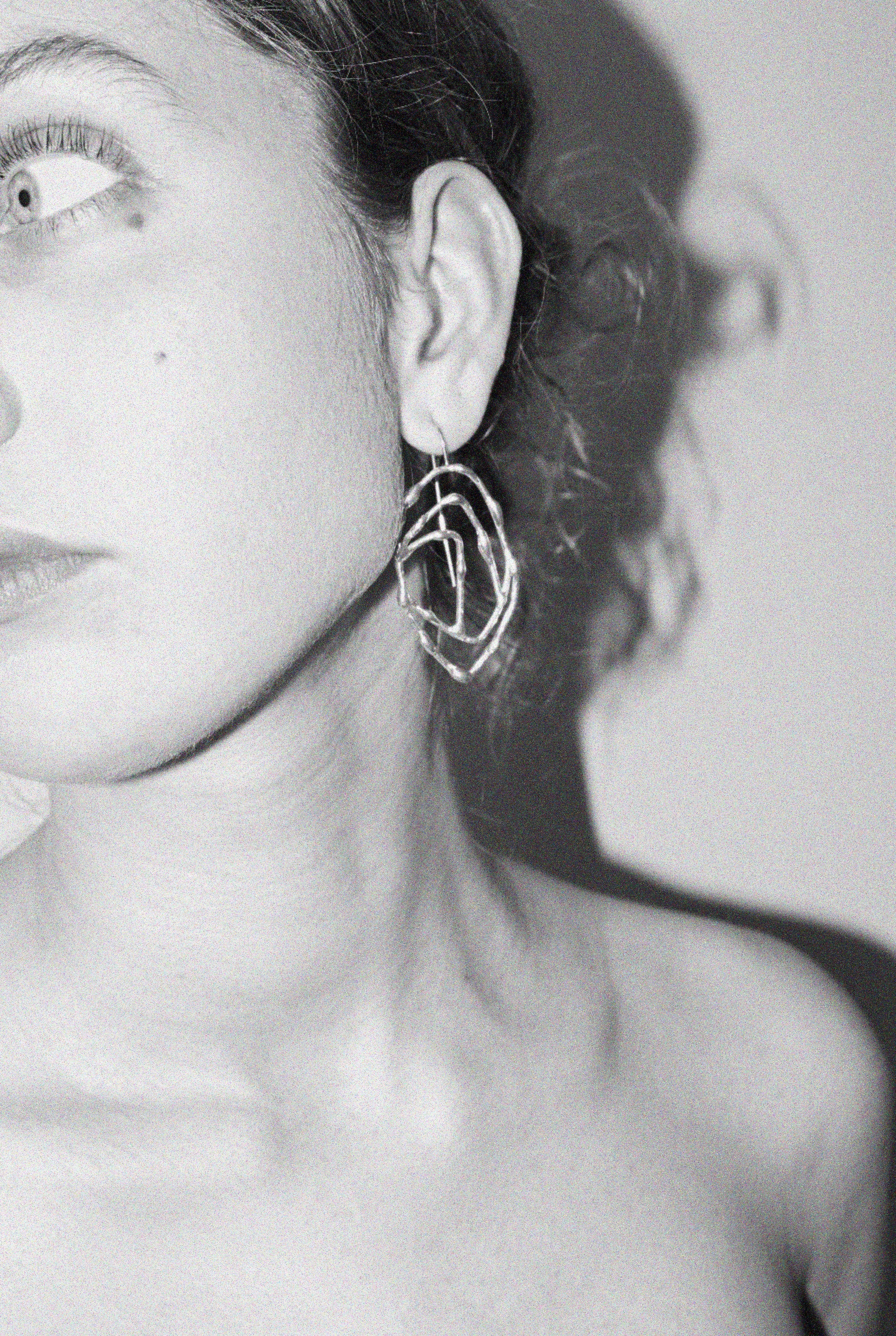 Twin tears earrings